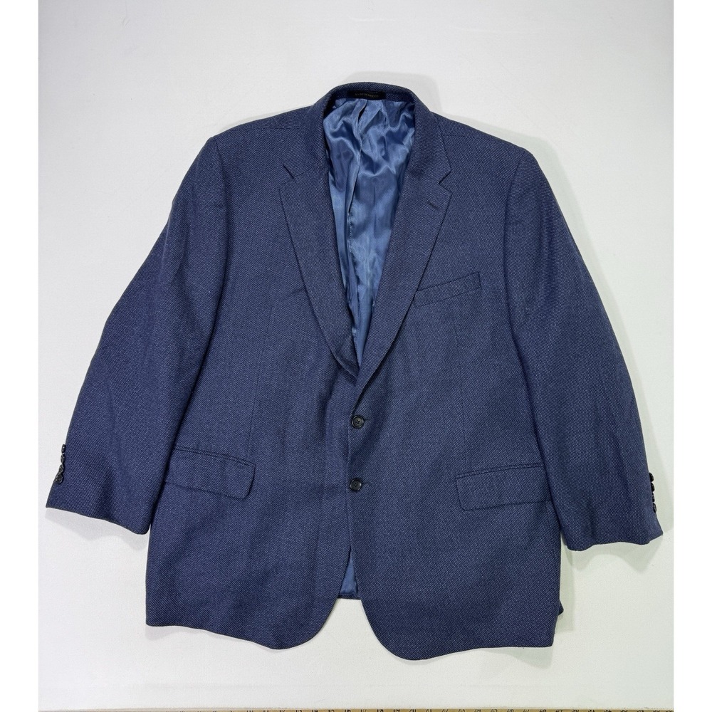 Jos A Bank Reserve Men's 50R Blazer Sports Coat Tollegno 1900 Wool Career Blue